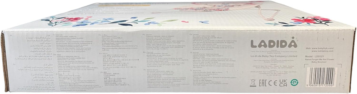 LADIDA My First Baby Bouncer with Soothing Music and Vibration