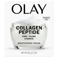 Olay Collagen Peptide Face Moisturizer, Firming Cream for Women, Fragrance-Free, Non-Greasy - Hydrating, Anti-Aging, Anti-Wrinkle, Smooth Fine Lines, Plumping Skin Care - Niacinamide, 1.7 Oz