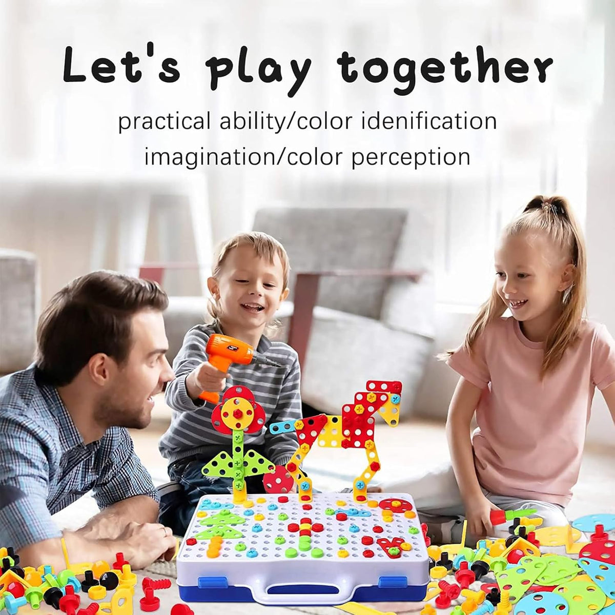 237 Pcs Drill Set Building Blocks Toys, DIY Educational Construction Engineering Toys