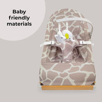 My Babiie Baby Bouncer with Toy Bar – Newborn Ergonomic Bouncer Chair, from Birth to 9 Months (9kg) - Giraffe