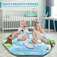 Baby Gym Play Mat, 8-in-1 Tummy Time Mat & Ball Pit with 6 Toys