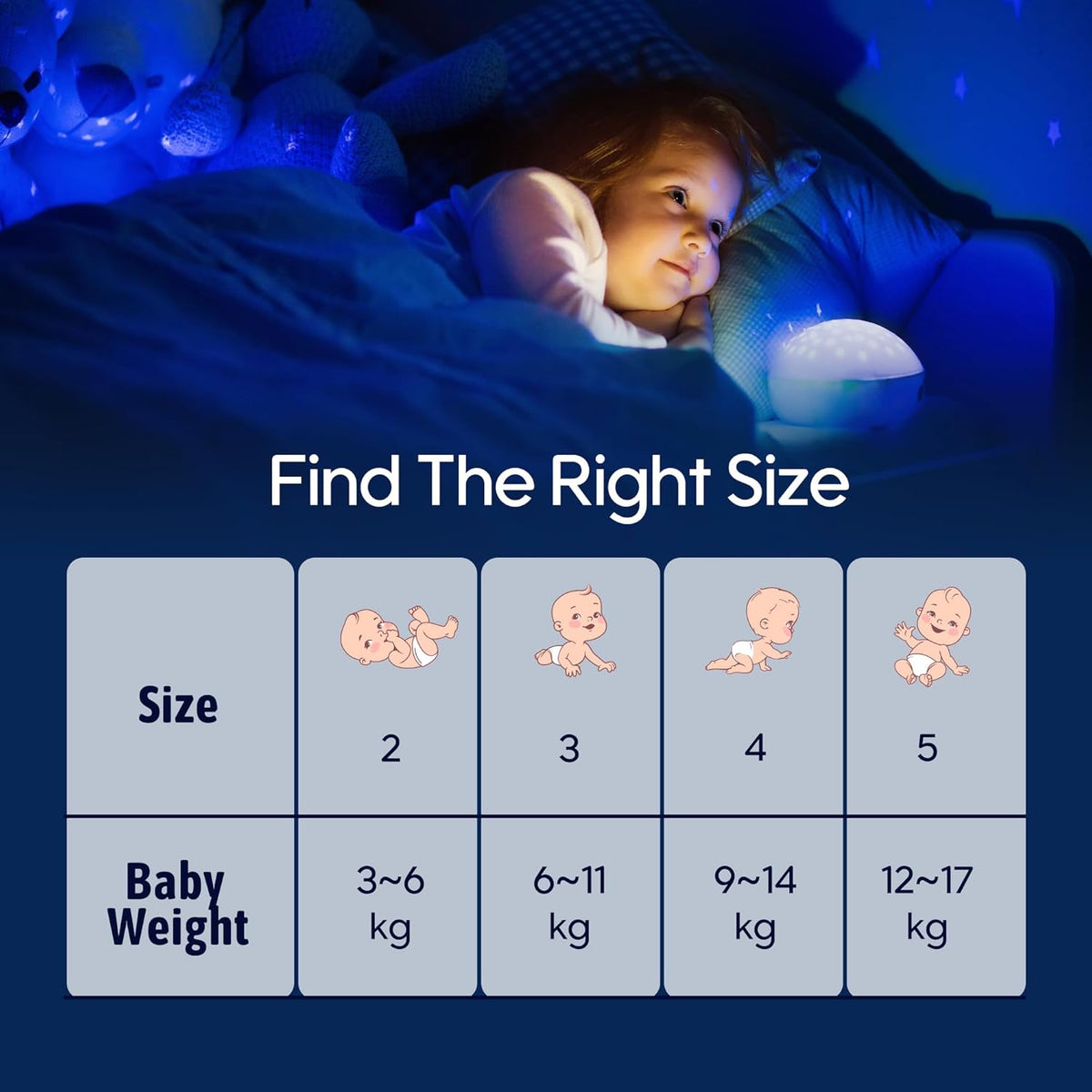 AIWIBI Ultimate Comfort Size 5 Overnight Nappies, Disposable Baby Nappy, (12-17 kg) 84 Count, Super Absorbent Night Time Protection