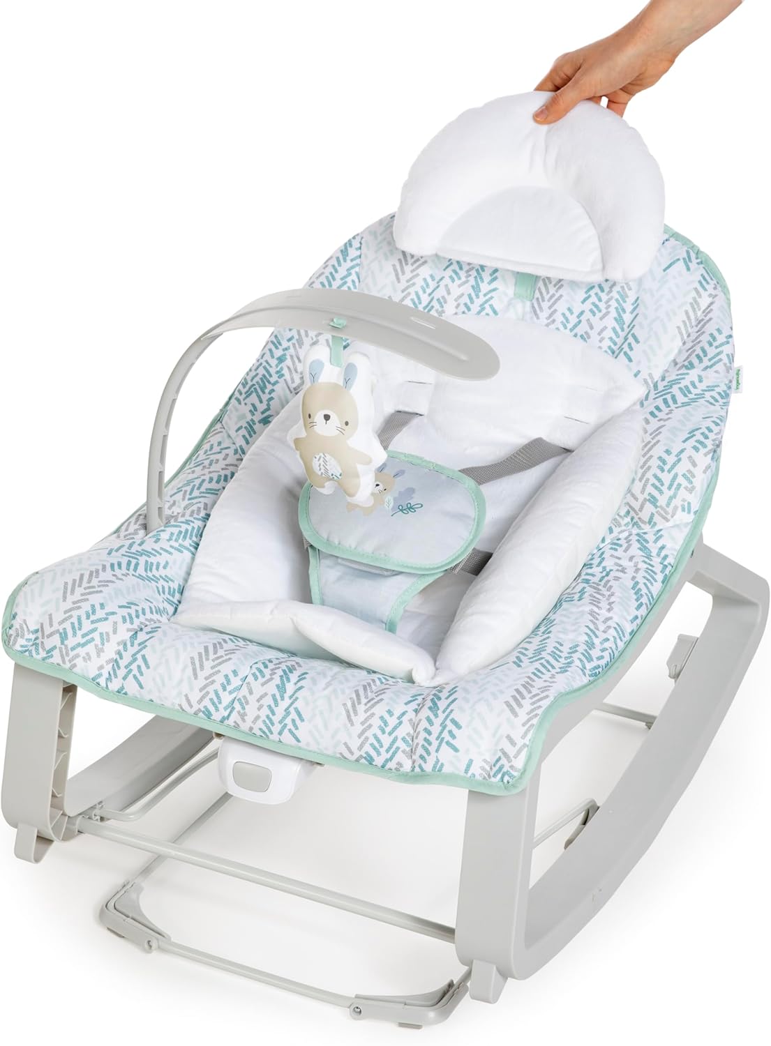 Ingenuity Keep Cozy 3-in-1 Grow with Me Vibrating Baby Bouncer Seat & Infant to Toddler Rocker - Spruce, Newborn and up