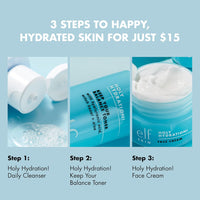 e.l.f. Skin Holy Hydration! The Essentials Mini Kit, Cleanser, Toner & Moisturizer for Hydrated