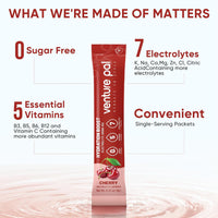 Venture Pal Sugar Free Electrolyte Powder Packets | Non-GMO | Certified Vegan | 16 Sticks
