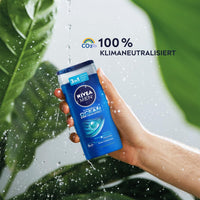NIVEA MEN Fresh Ocean Shower Gel (250 ml), Revitalising Shower Gel with Ocean Fresh Fragrance, Men's Shower Gel with Sea Minerals for Body, Face and Hair