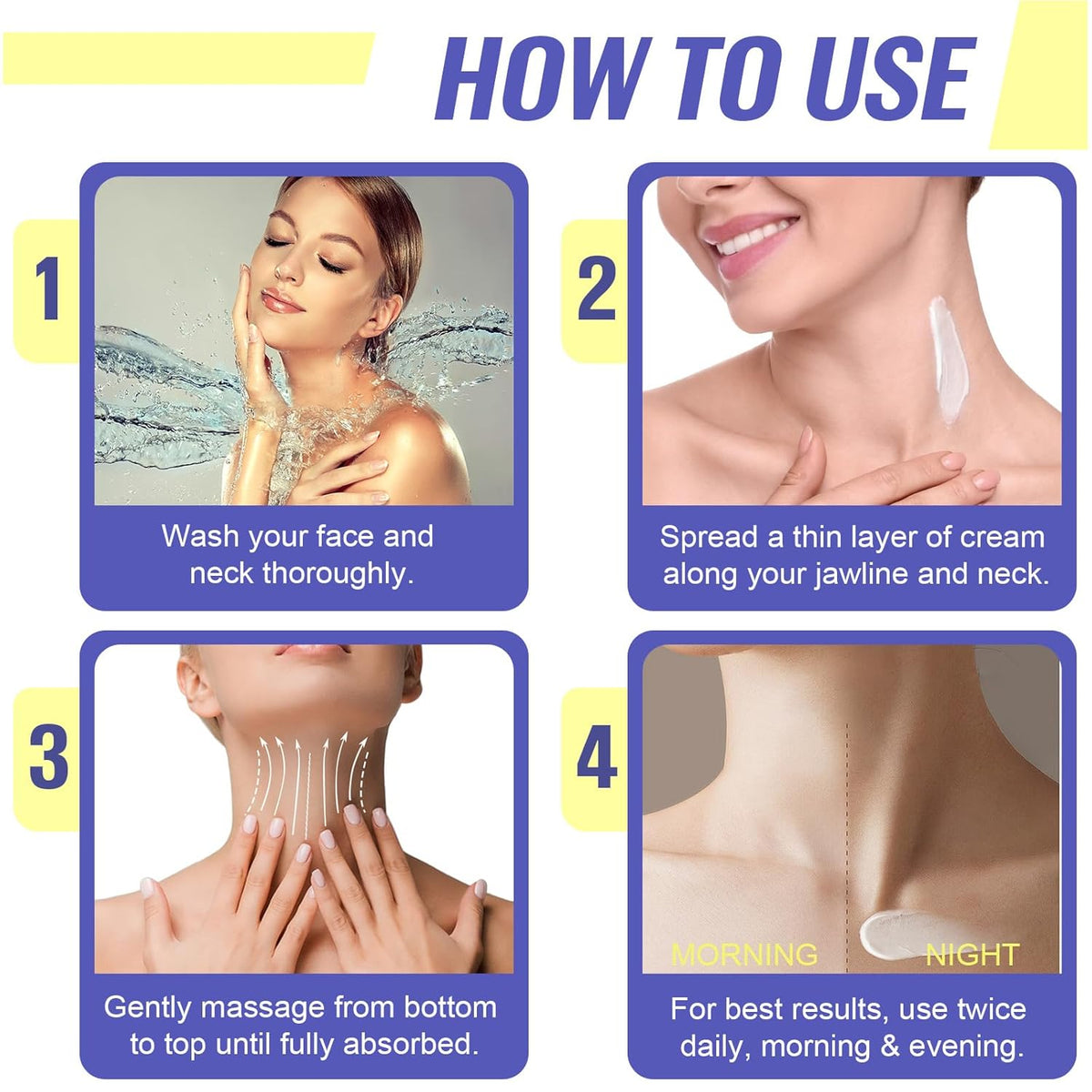 Neck Firming and Tightening Cream - Instant Face Lift Cream for Tightening and Hydrating -Neck Firming Cream for Women - Skin Firming and Neck Wrinkles Treatment