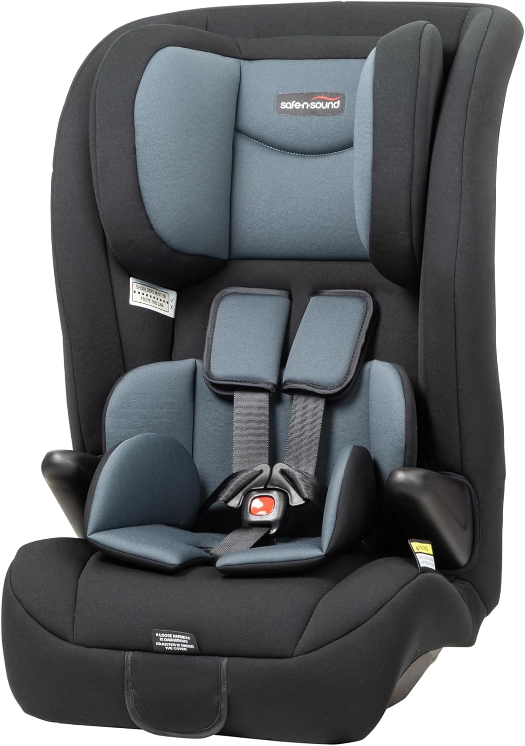 Safe-n-Sound Urban GRO II Harnessed Car Seat, Comfortable with in Built Harness Protection, Black/Grey, 6 Months – 8 Years (8040)