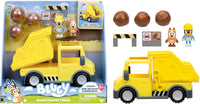 Bluey's Dump Truck, with Load and Unload Feature, Get Some Work Done with Exclusive Hard-Hat Bluey and Muddy Bingo