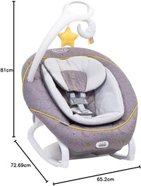 Graco All Ways Soother 2-in-1 Baby Swing and Portable Rocker (Birth to 6 Months Approx, 0-9kg), with Vibration and Adjustable Swing Speed, Stargazer