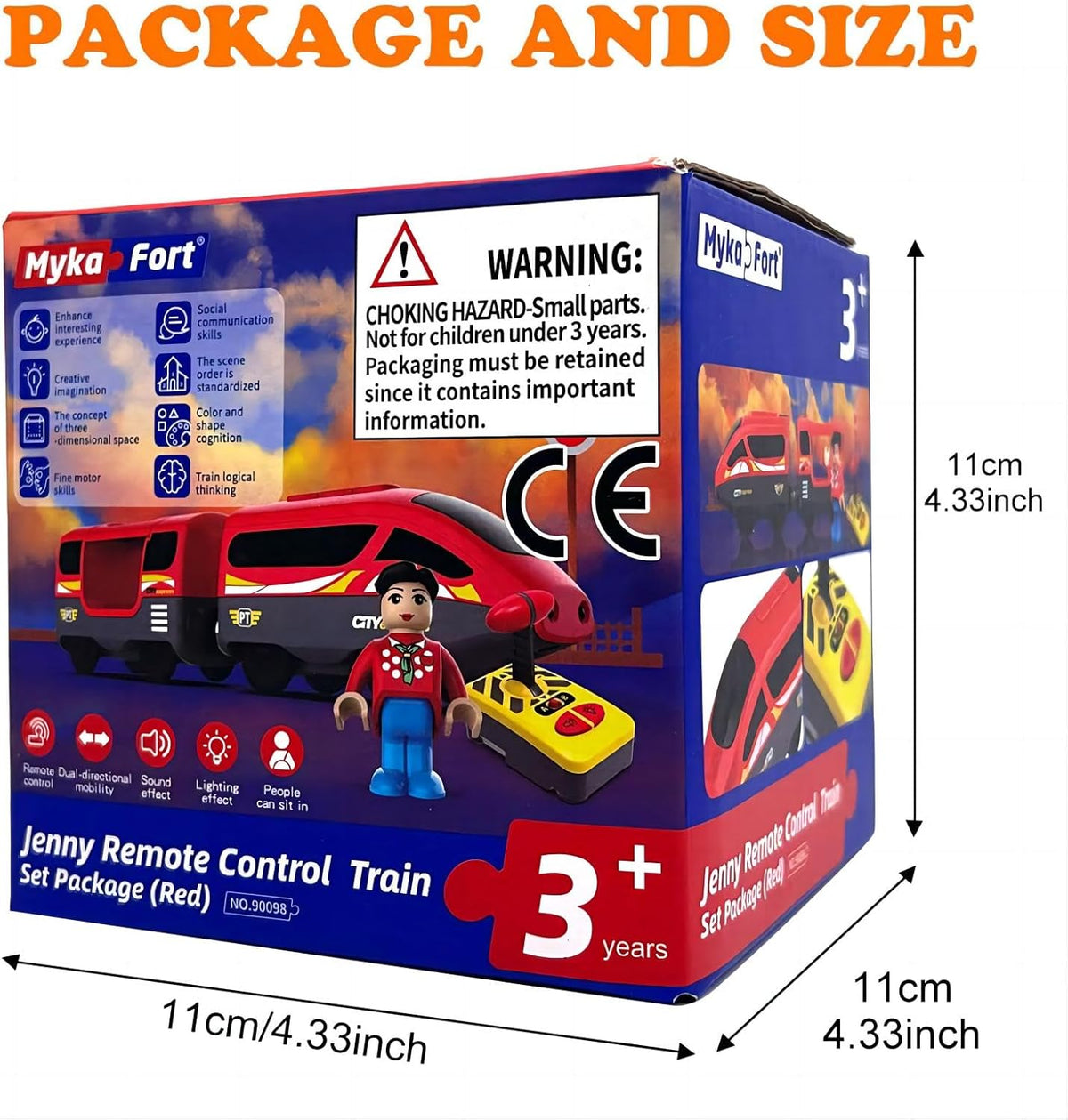 B-Qtech RC Electric Train Toy, Battery Operated Educational Toy