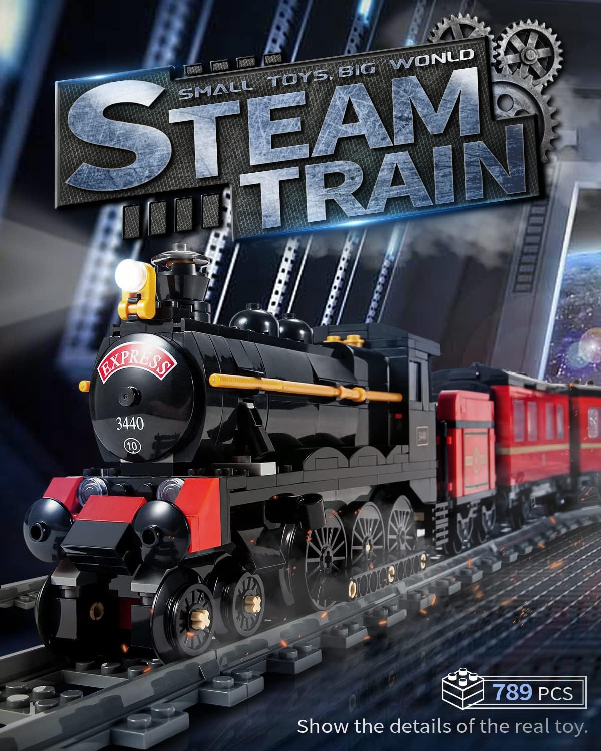dOvOb GWR Classic Steam Train Building Kit with Train Track, Collectible Steam Locomotive Engineering Toys Set for Kids and Adult (789 PCS)