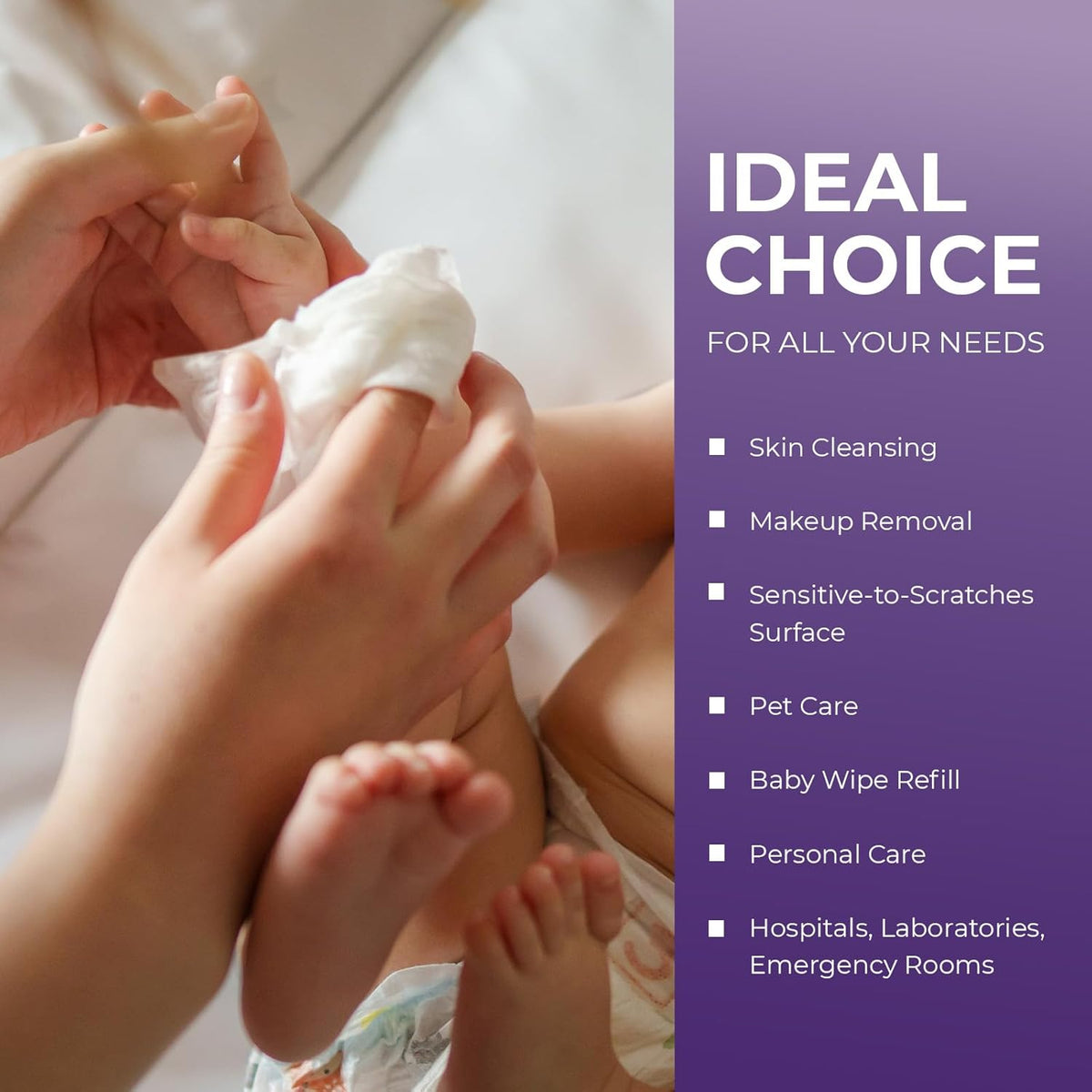 Medpride Disposable Dry Washcloths for baby wipes and incontinence care 16 packs of 50 - 800 count 8 x 13 Half Fold