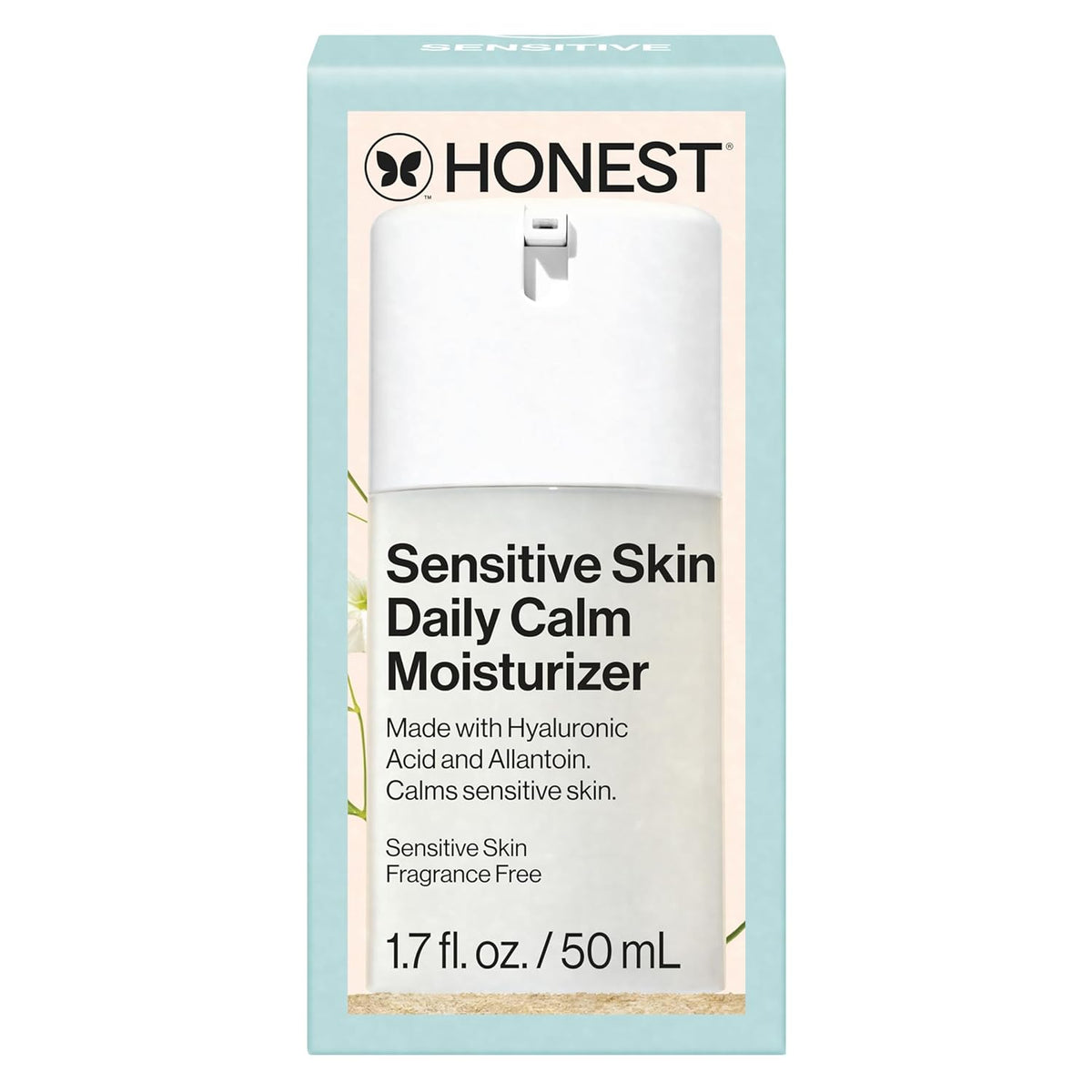 Honest Beauty The Daily Calm Lightweight Moisturizer for Sensitive Skin | Hyaluronic Acid + Calming Phyto-Blend | EWG Verified, Vegan + Cruelty Free | 1.7 fl oz