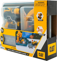 CAT Construction Toys, Dig N' Build Concrete Playset with 12 OZ of Compound - Storage Container