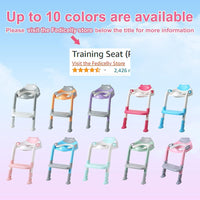 Fedicelly Potty Training Seat Ladder Toddler,Potty Seat Toilet Boys Girls,(Pink)
