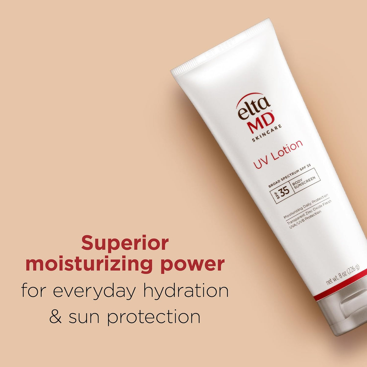 EltaMD UV Lotion Body Sunscreen, SPF 30+ Sunscreen Lotion, Made with Zinc Oxide and Hyaluronic Acid