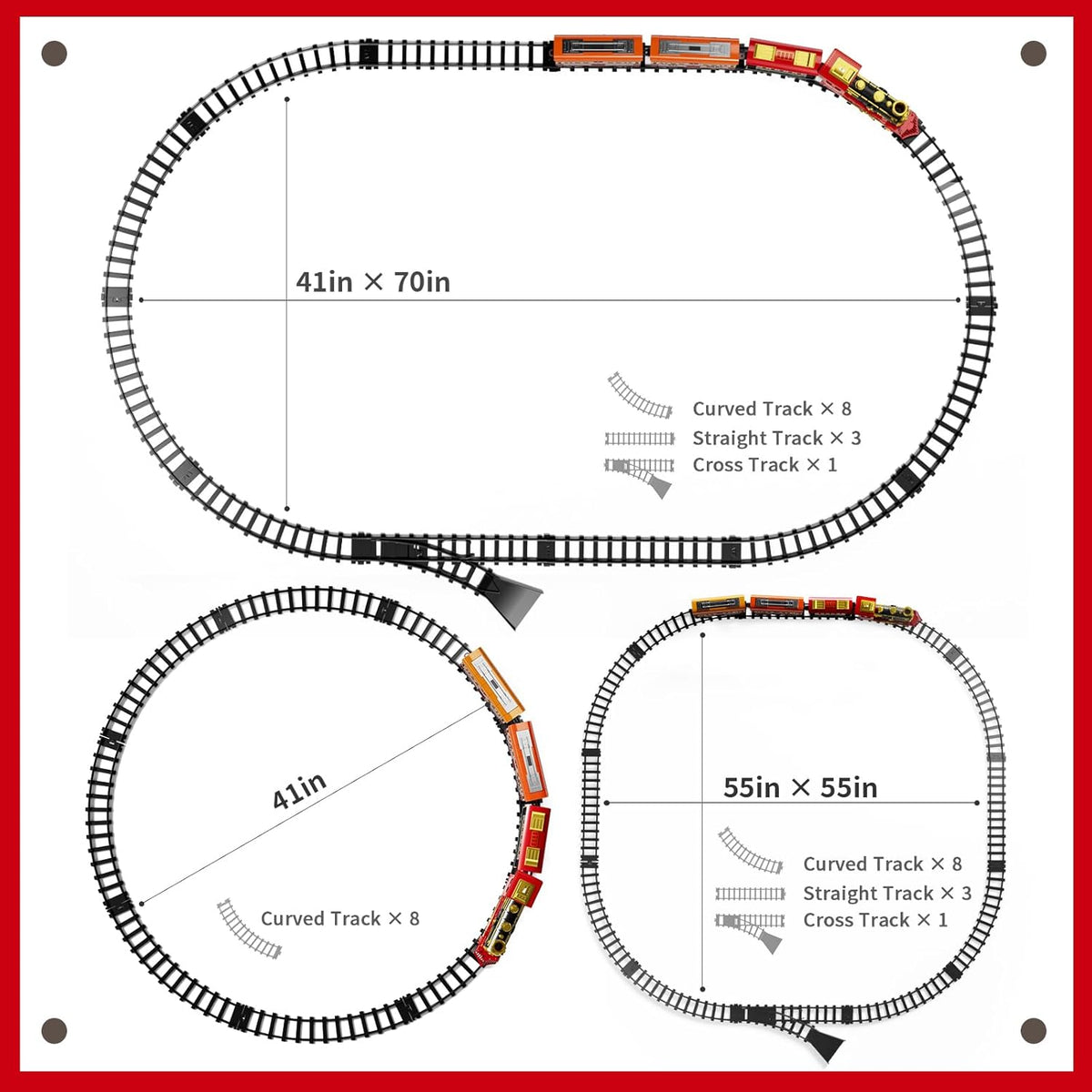 Train Set - Train Toys for Boys w/Smokes, Lights & Sound