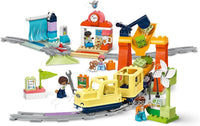 LEGO DUPLO Big Interactive Community Train Set, Toddler Learning Toy for 3+ Year Old Boys & Girls, Kids & Baby Toy with Lights, Sounds, 4 Figures and Train Tracks, Educational Montessori Toy 10428