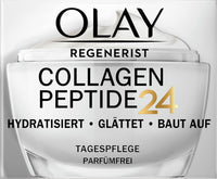 Olay Collagen Peptide 24 Day Cream (50 g) with Collagen Peptides and Vitamin B3, Women's Face Cream, Strong, Moisturising for Radiant Skin, Perfume Free