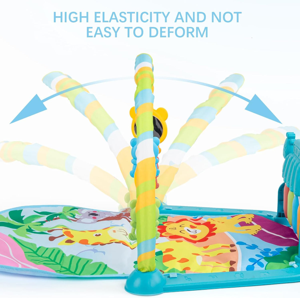 Baby Gyms Play Mat, Activity Center with Portable Play Piano Gym