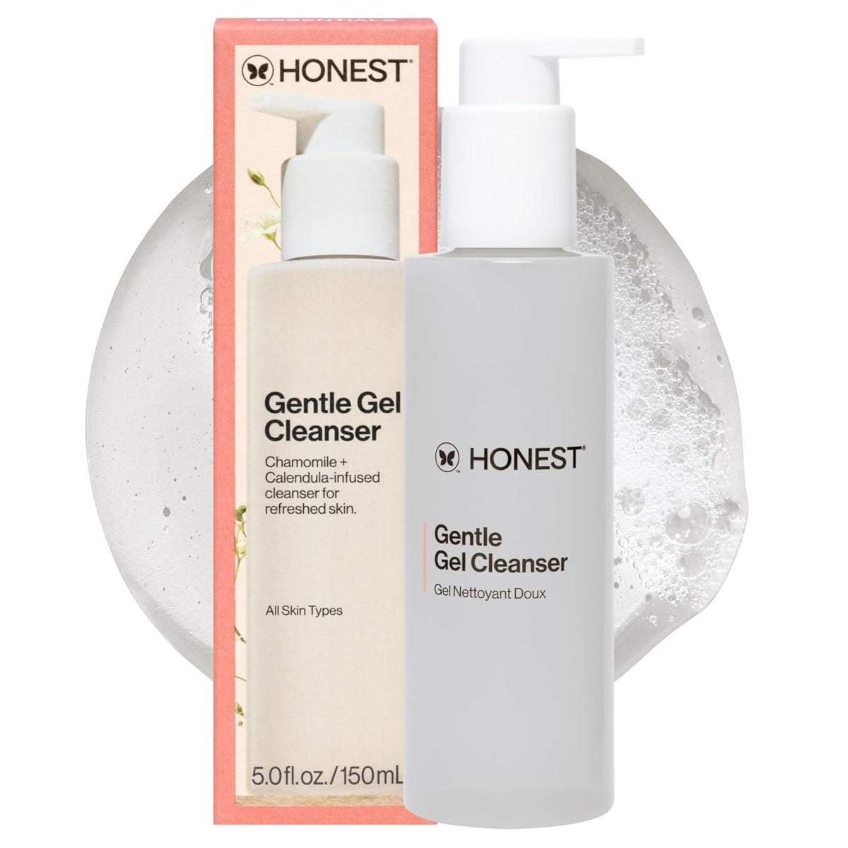 Honest Beauty Gentle Gel Daily Face Cleanser | Calms + Refreshes, Sensitive Skin Friendly | Chamomile + Calendula Extracts | EWG Verified + Cruelty Free | 5 fl oz