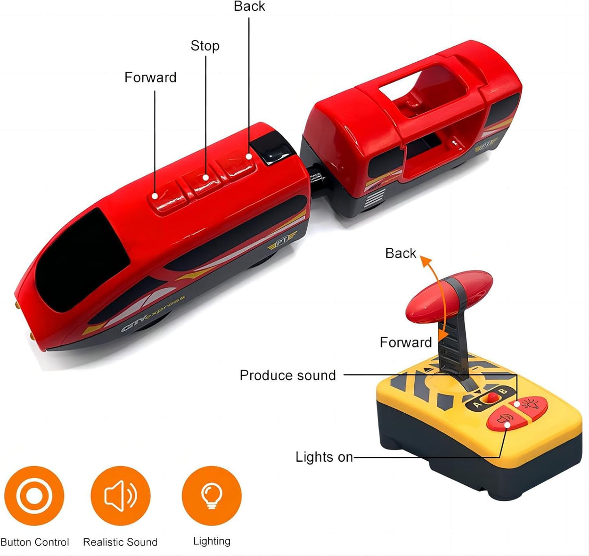 B-Qtech RC Electric Train Toy, Battery Operated Educational Toy