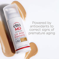 EltaMD UV AOX Elements Tinted Mineral Face Sunscreen Lotion, Tinted Moisturizer for Face SPF 50 with Antioxidants, For Dry Sensitive Skin 1.7 oz Pump