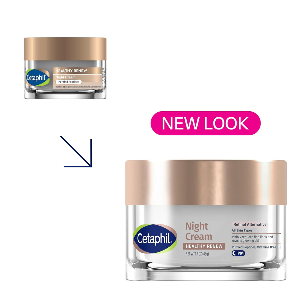 Cetaphil Healthy Renew Skin Tightening Night Cream 1.7 Oz, Wrinkle Repair Cream