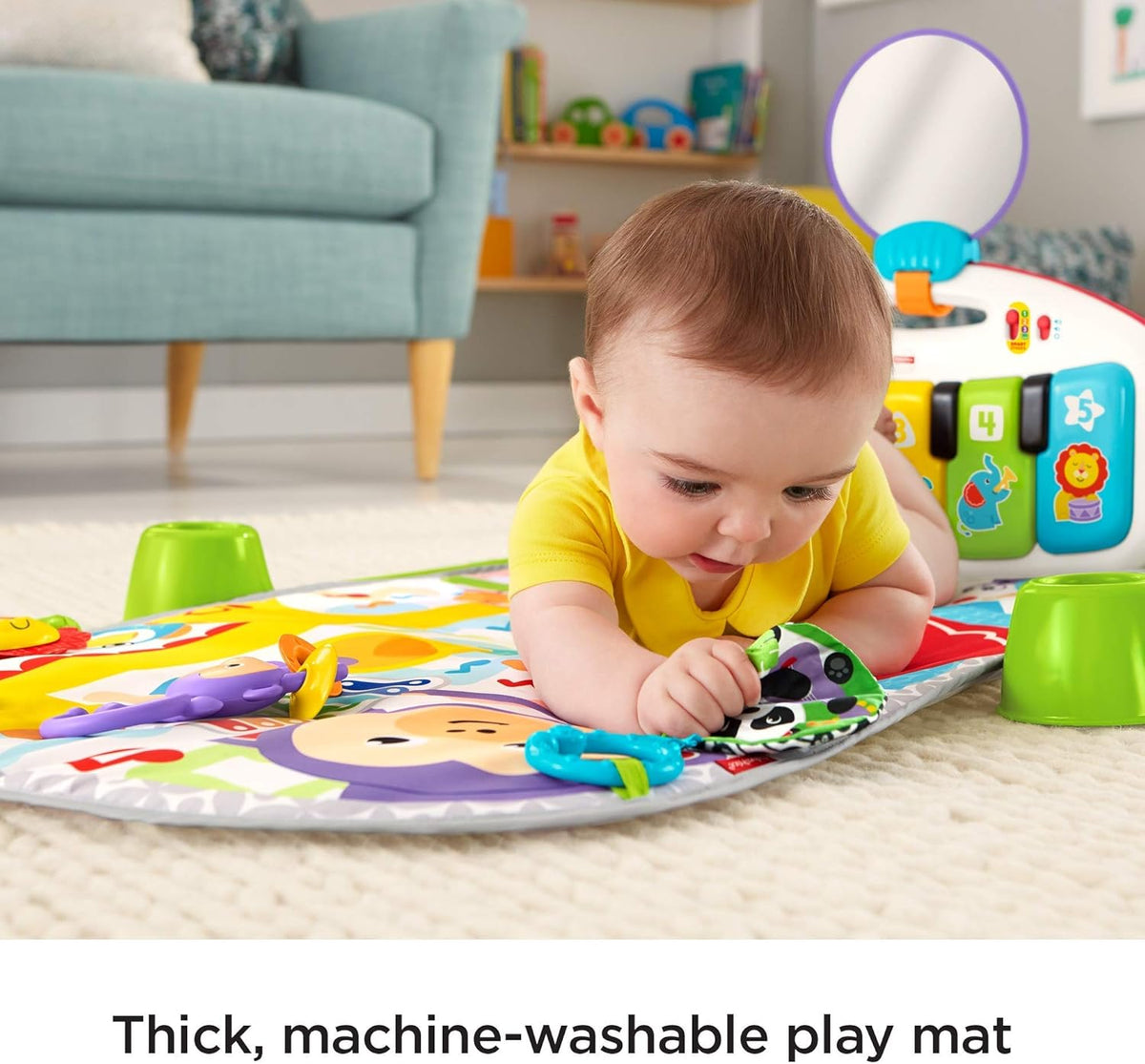 Fisher Price - Deluxe Kick & Play Piano Gym Green