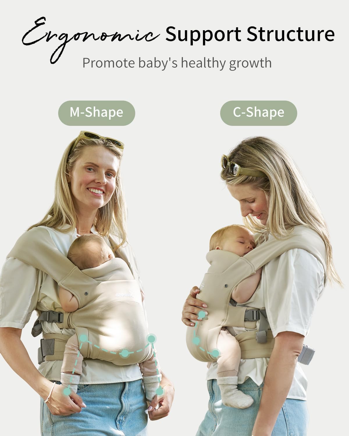 GROWNSY Newborn Carrier, Baby Carrier Newborn to Toddler