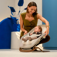 Maxi-Cosi Dove, Baby Bouncer, 0-3 Years, 0-15 kg, Lightweight Baby Bouncer, Foldable, Portable, Natural Bouncing, 3 Recline Positions, Eco Care 100% Recycled Fabrics, Elegance Beige