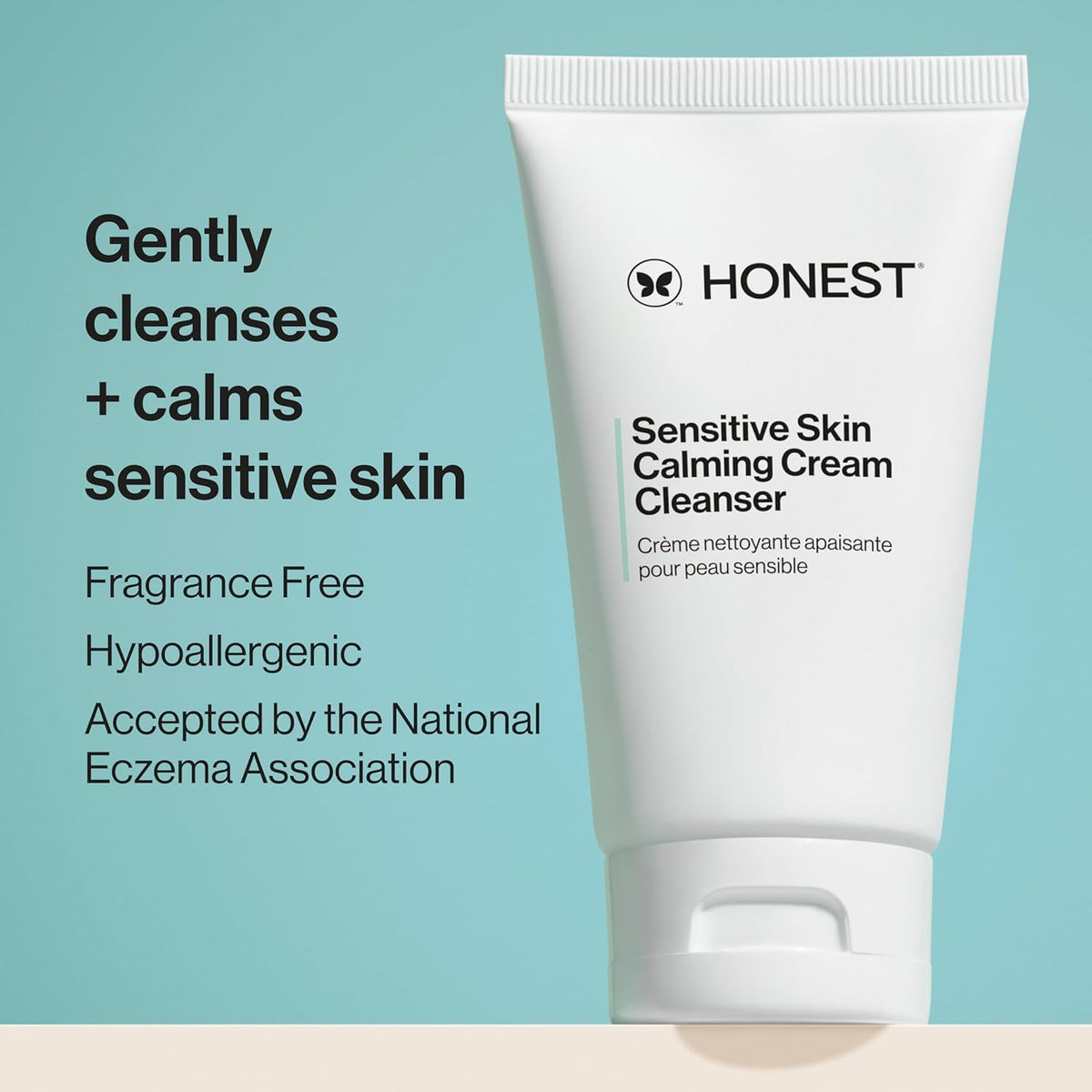 Honest Beauty Calm On Foaming Cream Cleanser for Sensitive Skin | Hyaluronic Acid + Calming Phyto-Blend | EWG Verified, Vegan + Cruelty Free | 4 fl oz
