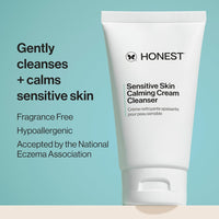 Honest Beauty Calm On Foaming Cream Cleanser for Sensitive Skin | Hyaluronic Acid + Calming Phyto-Blend | EWG Verified, Vegan + Cruelty Free | 4 fl oz