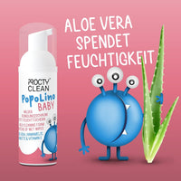 ProctyClean PopoLino Baby Mild Popo Foam Instead of Baby Wipes Cleaning Foam Vegan and Natural Cosmetics Popo Foam with Aloe Vera, Hamamelis, Bergamot and Vitamin E. Makes Bottom and Environment Happy
