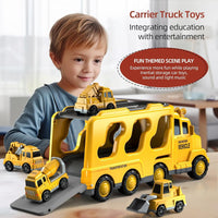 5 in 1 Construction Trucks Cars Toys for Toddlers 3-5