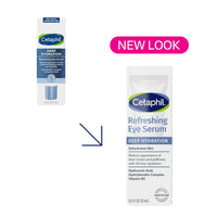 CETAPHIL Deep Hydration Refreshing Eye Serum, 0.5 fl oz, 48Hr Hydrating Under Eye Cream to Reduce the Appearance of Dark Circles, With Hyaluronic Acid, Vitamin E & B5 (Packaging May Vary)