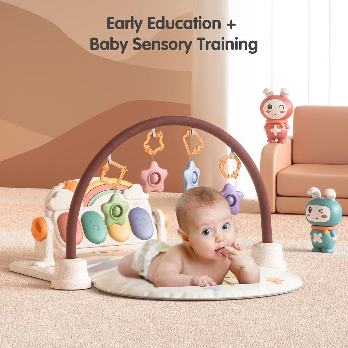 Baby Floor Gyms Playmats Activity Gym with Sounds Lights Music