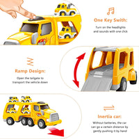7-in-1 Construction Truck Toddel Toys Car for Boys Vehicle Car Construction Toys Car Carrier