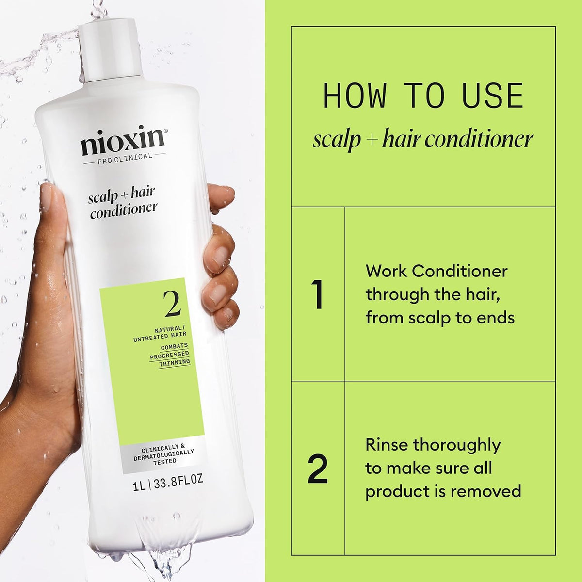 Nioxin Shampoo & Conditioner Liter Duo Sets | Prepacks with Pumps Included | Systems 1-4 | For Natural, Colored, & Damaged Hair with Light to Progressed Thinning | Strengthen & Boost Hair Density