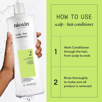Nioxin Shampoo & Conditioner Liter Duo Sets | Prepacks with Pumps Included | Systems 1-4 | For Natural, Colored, & Damaged Hair with Light to Progressed Thinning | Strengthen & Boost Hair Density