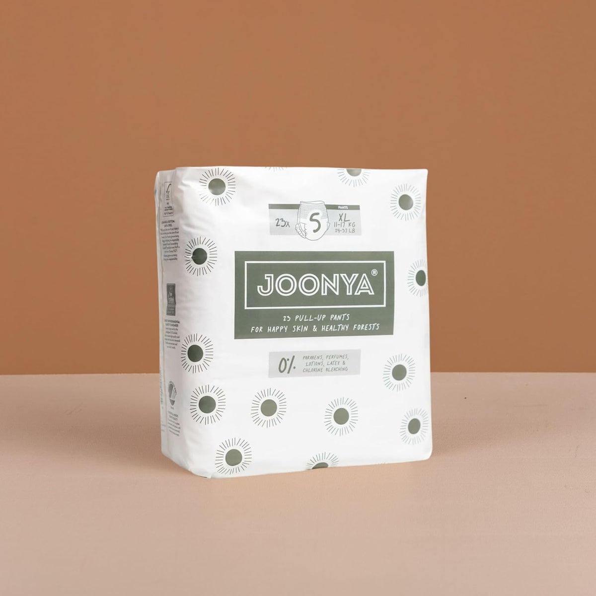 JOONYA Pull-Up Baby Nappy Pants, Size 6 XXL (33+ lb) - 1 Bag of 21 (126)