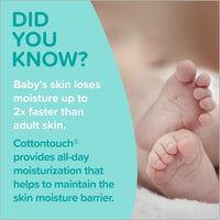 Johnson's CottonTouch Newborn Baby Face and Body Lotion, Made with Real Cotton, 27.1 fl. oz
