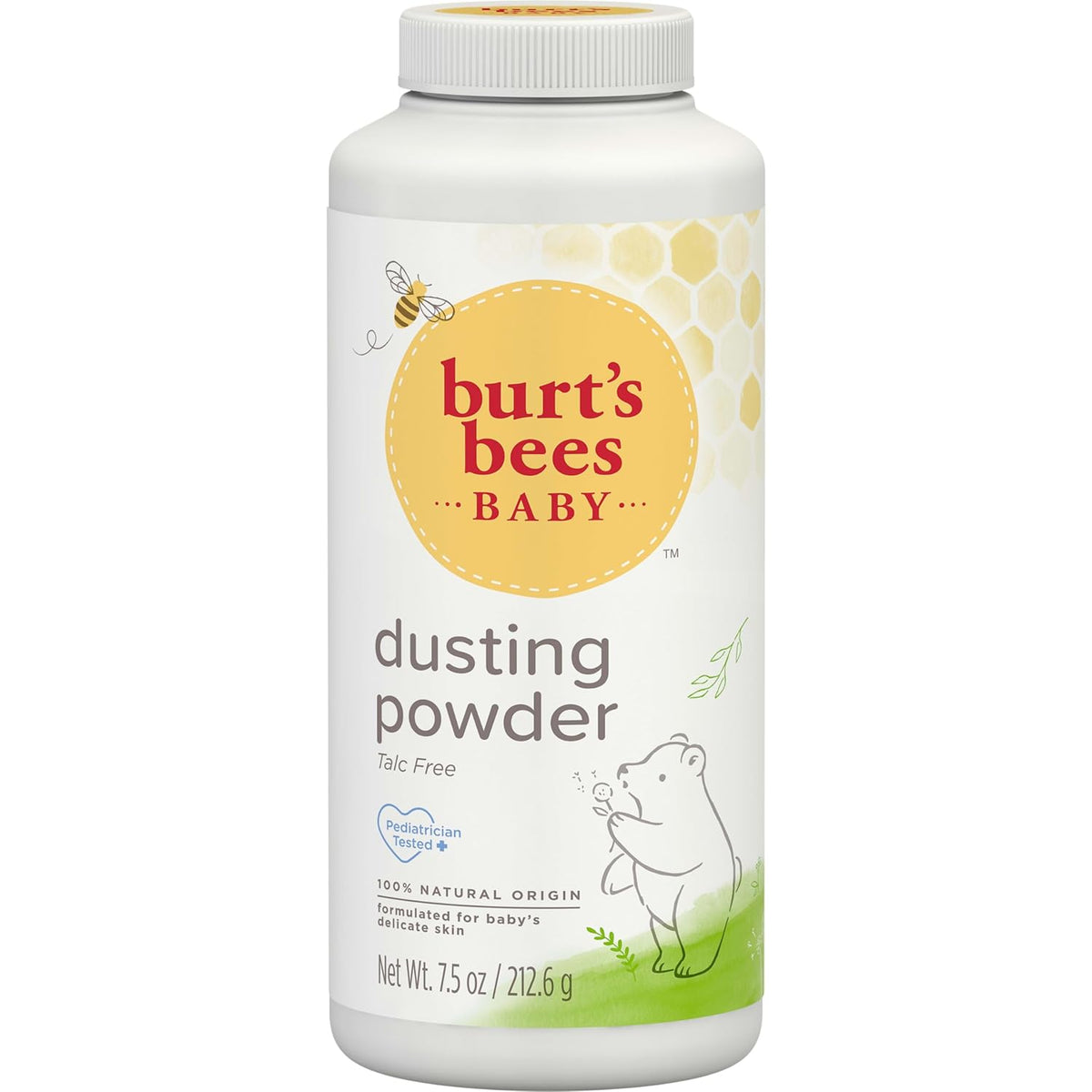 Burt's Bees Baby Dusting Powder, Talc Free and Hypoallergenic for Safe and Gentle Comfort, 100% Natural Origin, Pediatrician Tested, 7.5 Oz (Pack of 2)