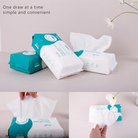 Reyoung, 100% Cotton Facial wipes, (150 Counts) 20 * 20CM Disposable Face Towel Lint Free, Dry Wet Use for Sensitive Skin, Facial Cleansing,Makeup Removing, Surface Cleaning