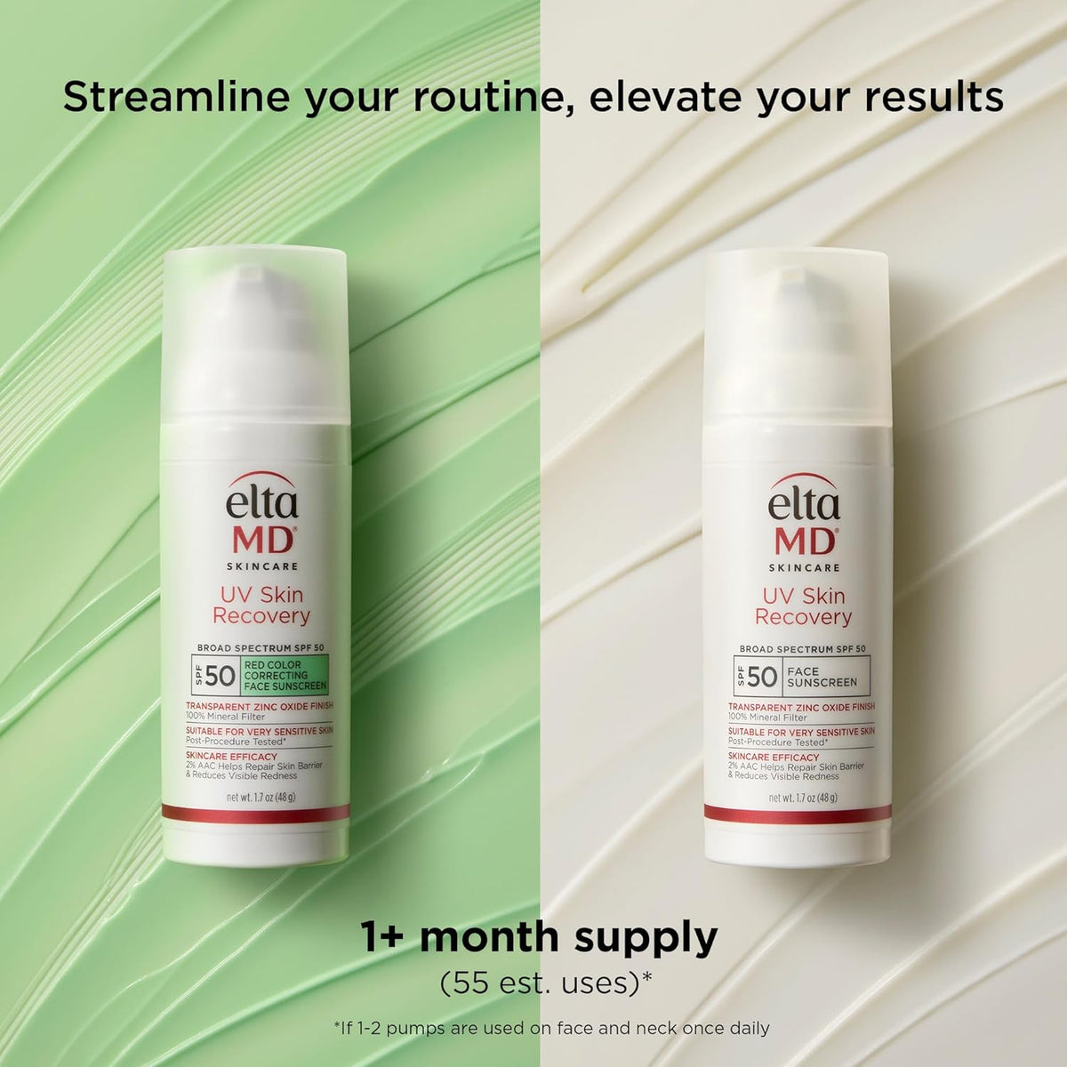 EltaMD UV Skin Recovery Face Sunscreen with Zinc Oxide, All Mineral, Safe for Sensitive Skin SPF 50