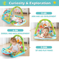 Tummy Time Baby Gym Play Mats,Kick & Play Piano Gym for Infants