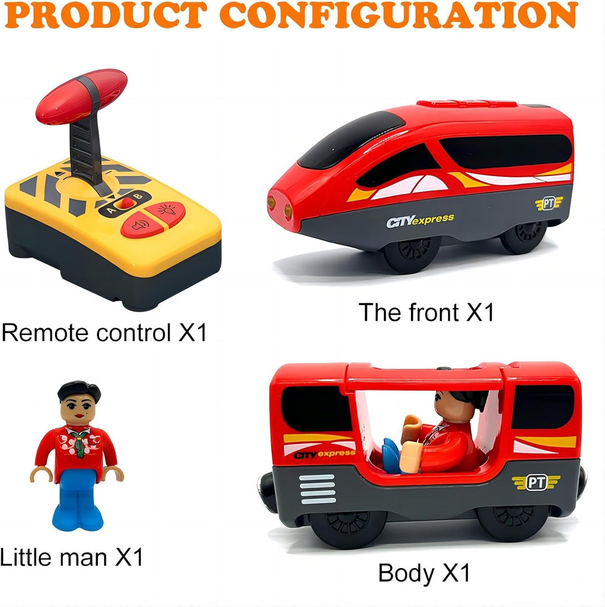 B-Qtech RC Electric Train Toy, Battery Operated Educational Toy