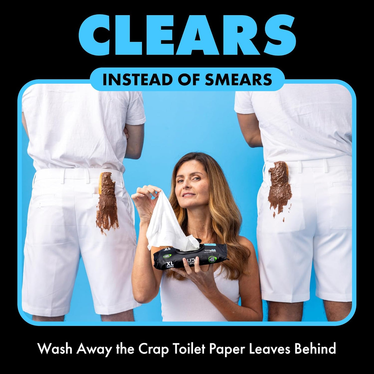 DUDE Wipes Flushable Wet Wipes Dispenser (3 Packs 48 Wipes), Unscented Wet Wipes with Vitamin-E & Aloe for at-Home Use, Septic and Sewer Safe