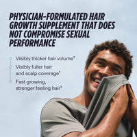 Nutrafol Men's Hair Growth Supplements, Clinically Tested for Visibly Thicker Hair and Scalp Coverage, Dermatologist Recommended - 1 Month Supply, 1 Refill Pouch